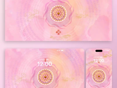 ipad平板壁纸|符文能量喜火 桃花🌸行动力