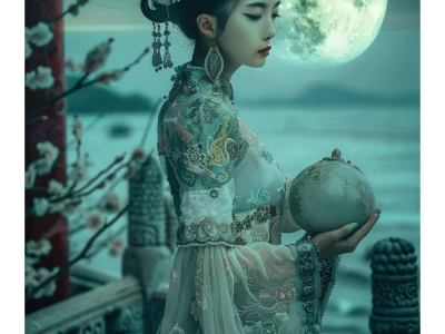 🌙 月光下的深沉美女,神秘又迷人 💫