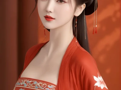 ai红色系列，国风美女壁纸