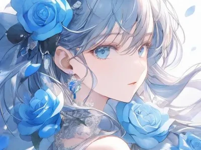 少女头像蓝色系