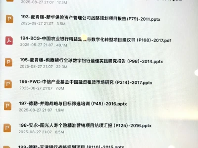 管理咨询行业近年精品咨询报告deck(非研报)