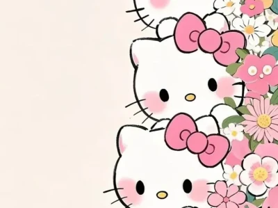 大屏才能装得下这组超温柔花花Kitty🌼