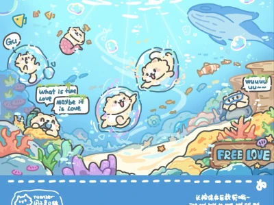 iPad壁纸分享|快和小猫一起潜水吧🌊!
