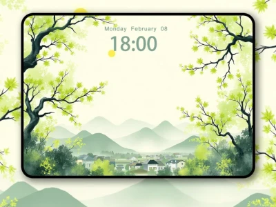 绿枝藏桃源,村山隐鸿蒙|iPad壁纸