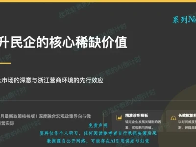 AI研报84:提升民企的稀缺性价值——统一大市场隐喻和浙江的先行
