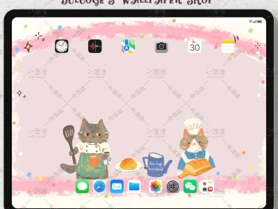 小猫烘焙师｜iPad壁纸✨