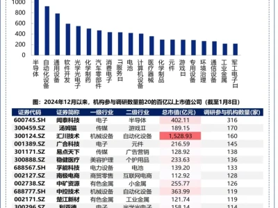 岁末年初，机构主要调研哪些行业和公司？