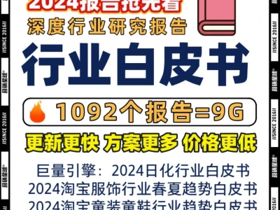 2024白皮书行业研究报告大揭秘🎀