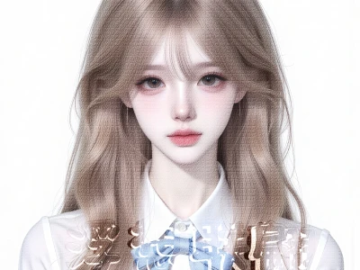 女头、蓝色系、甜美少女、