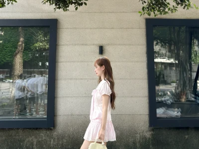 花小钱做大美女附🔗粉色蝴蝶结套装好甜美🥰