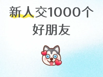 交1000个新朋友