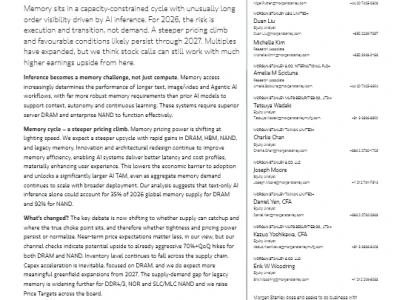 研报解读 | 摩根士丹利《全球科技行业研究:存储领域-如何布局新的AI瓶颈》