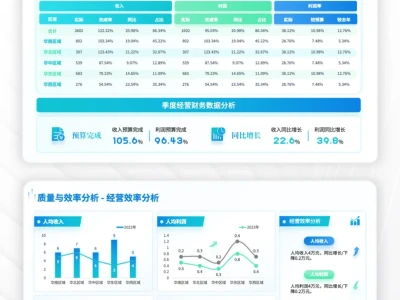 经营数据分析PPT模板!可视化展示经营情况