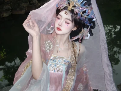 “袅娜少女羞,岁月无忧愁”🌸
