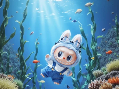 海底世界Labubu｜iPad壁纸