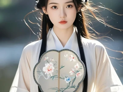 气质范：白衣执扇，清冷古风美人惊艳来袭✨