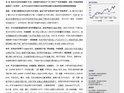 【证券研报】PCB设备的半导体化——挑战物理极限的工艺革命