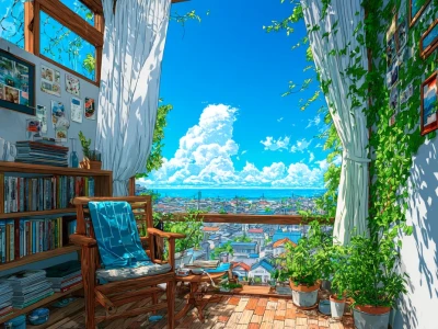 入夏·风一吹进来夏天就落在了窗沿上🪟