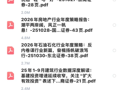 10月重点行业报告合集｜1000份报告