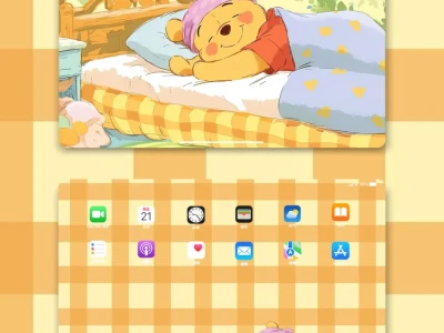 超可爱的维尼iPad壁纸分享