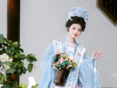 收藏❗️宋制簪花珍珠妆拍照姿势📷|苏州写真