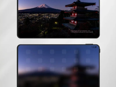 Mount Fuji Ⅱ.iPad壁纸 夜的另一番繁华