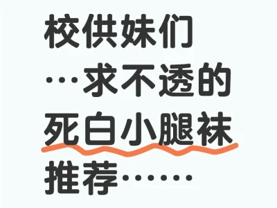 校供妹们…求不透的死白小腿袜推荐……