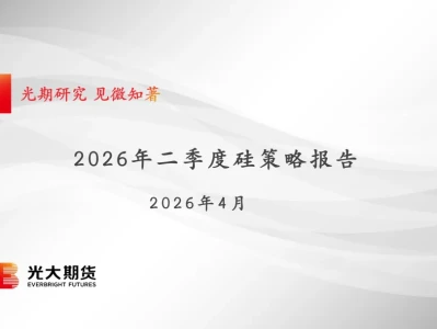 『研报』2026年二季度硅策略报告
