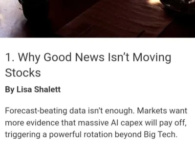 摩根士丹利研报:为何利好消息无法推动股市(美股)