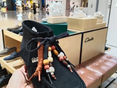 clarks女士高帮袋鼠鞋,天然生胶大底
