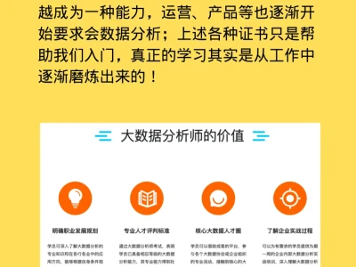 每天一个数据科学小知识-数据分析证书