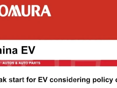 [野村证券研报]中国电动车市场开局疲软:政策变化下的挑战与机遇