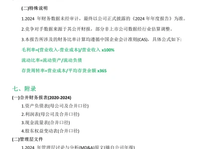 良品铺子2020-2024 年财务报告，直接抄