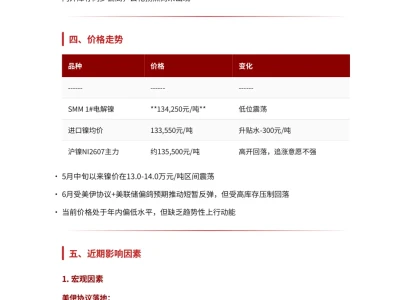 2026年6月份沪镍研报