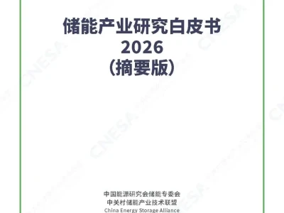 【研报-5299】2026年储能产业研究白皮书